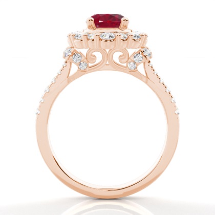 Rose Gold Ruby Engagement Rings