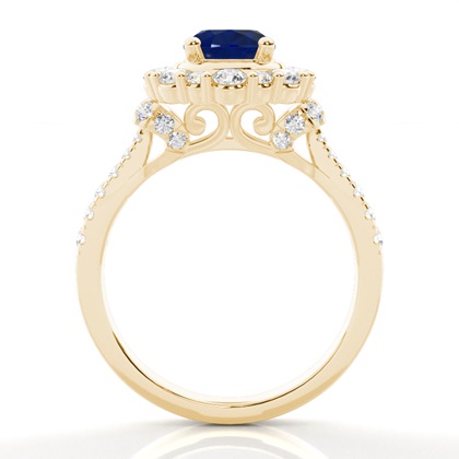 Yellow Gold Sapphire Engagement Rings