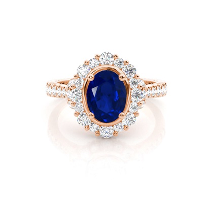 Rose Gold Gemstone Diamond Engagement Rings