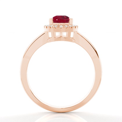 Rose Gold Ruby Engagement Rings