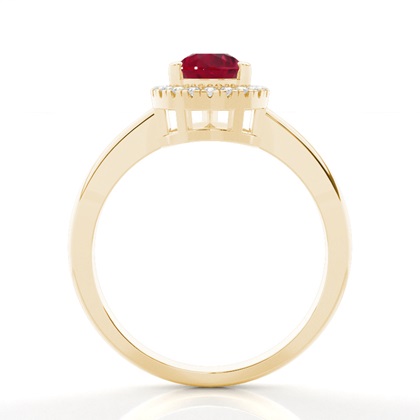 Yellow Gold Ruby Engagement Rings