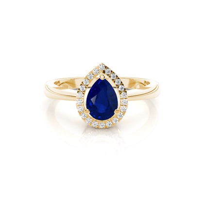 Yellow Gold Gemstone Diamond Engagement Rings
