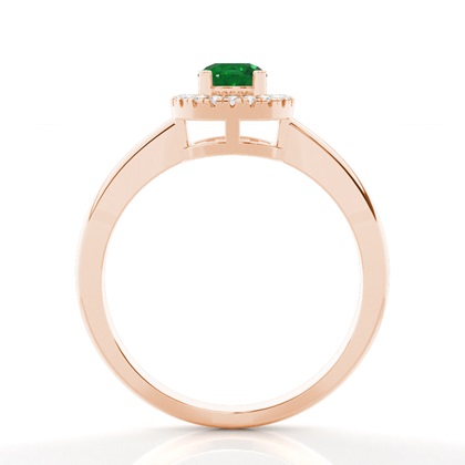 Rotgold Smaragd Verlobungsringe