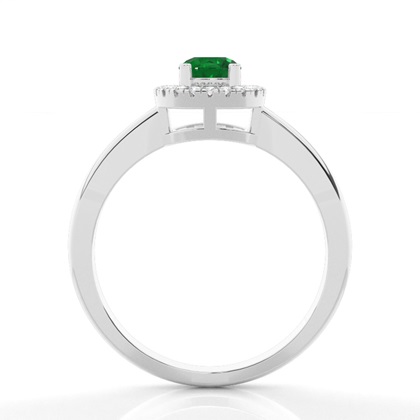 White Gold Gemstone Diamond Engagement Rings