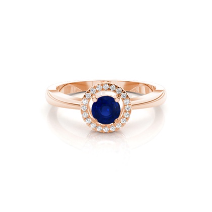 Rose Gold Gemstone Diamond Engagement Rings
