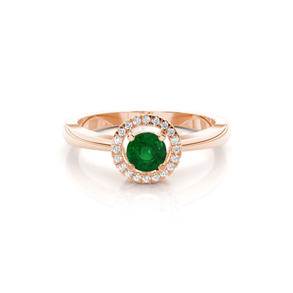 Rose Gold Gemstone Diamond Engagement Rings