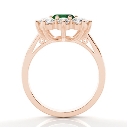 Smaragd Halo Smaragd Verlobungsring