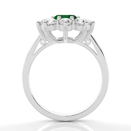 Smaragd Halo Smaragd Verlobungsring