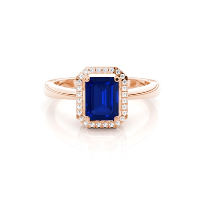 Rose Gold Gemstone Diamond Engagement Rings