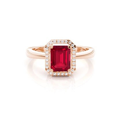 Rose Gold Gemstone Diamond Engagement Rings
