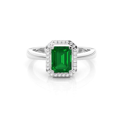 White Gold Halo Rings Gemstones