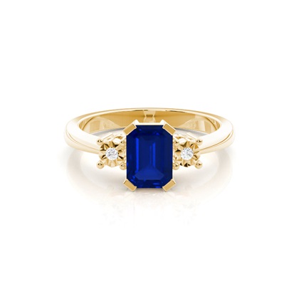 Rose Gold Sapphire Diamond Engagement Rings