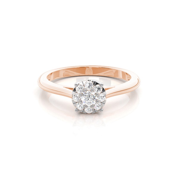 Prong Setting Round Diamond Cluster Ring
