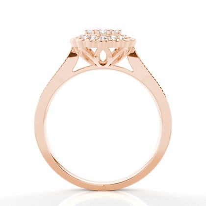 Rose Gold Diamond Cluster Rings