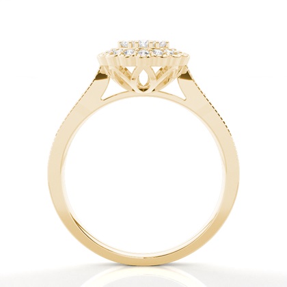 Gelbgold Cluster Diamantringe