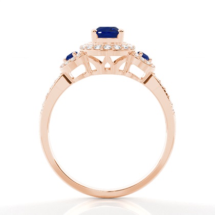 Rose Gold Sapphire Engagement Rings