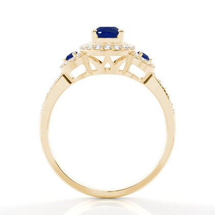 Yellow Gold Sapphire Engagement Rings
