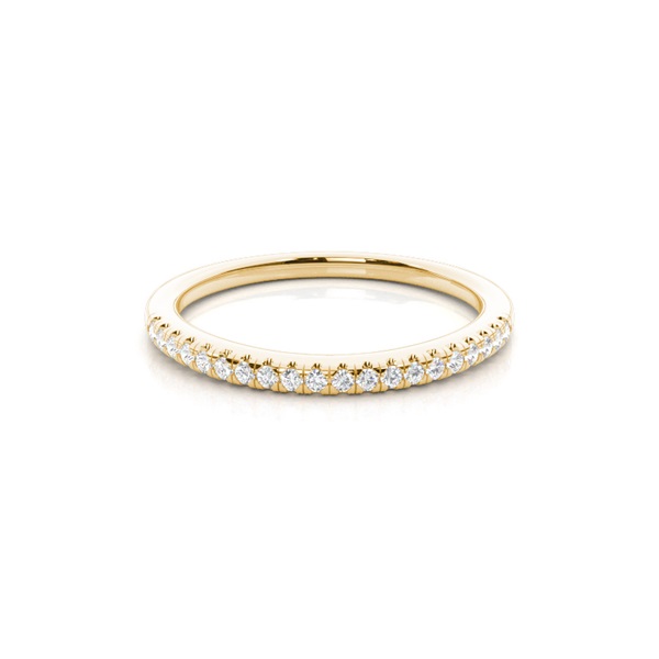 Micro Prong Setting Round Diamond Half Eternity Ring