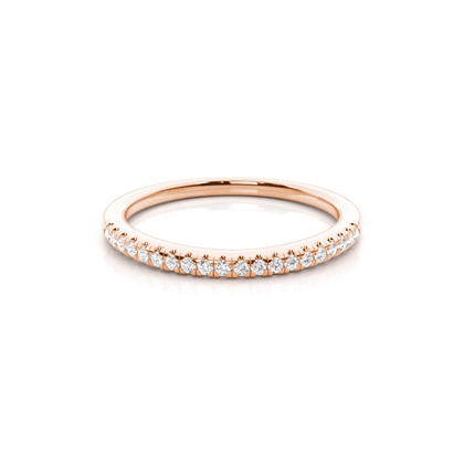 Rose Gold Half Eternity Diamond Rings