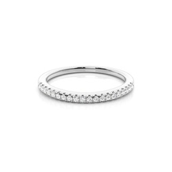 Micro Prong Setting Round Diamond Half Eternity Ring