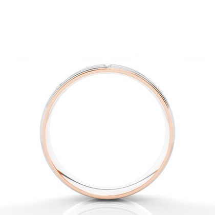 R / W Gold Men's Wedding Bands