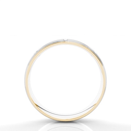 Two Tone Diamond Wedding Band