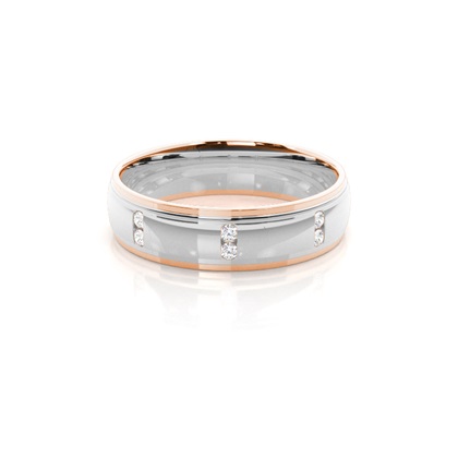 R / W Gold Men's Wedding Bands