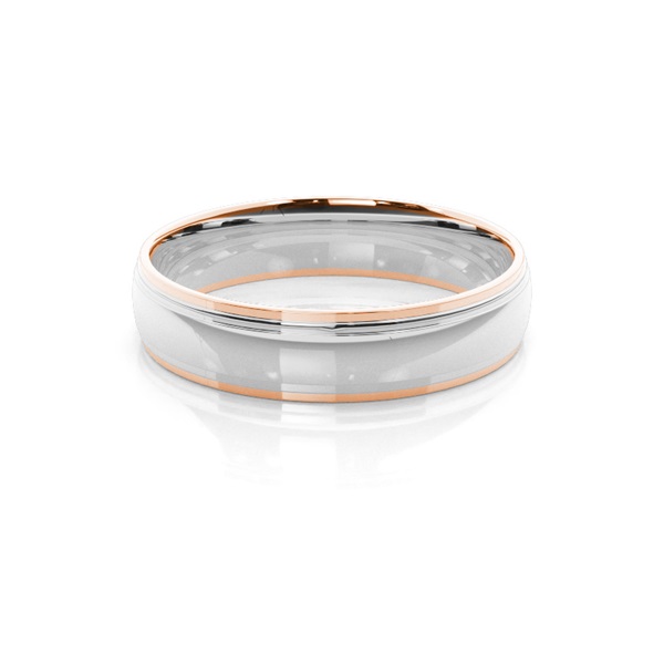 Two Tone Wedding Band