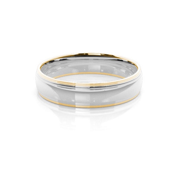 Two Tone Wedding Band