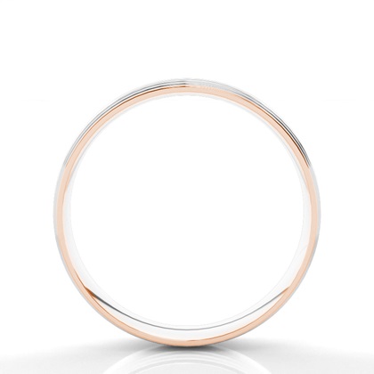 R / W Gold Men's Wedding Bands