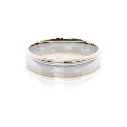 Two Tone Wedding Band