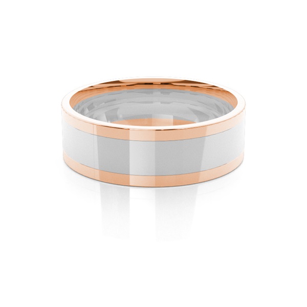 Two Tone Wedding Band