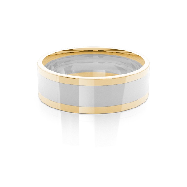 Two Tone Wedding Band