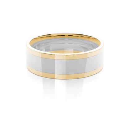 Two Tone Wedding Band