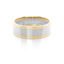 Two Tone Wedding Band