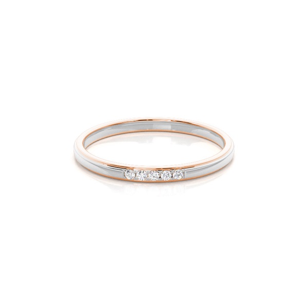 Two Tone Diamond Wedding Band