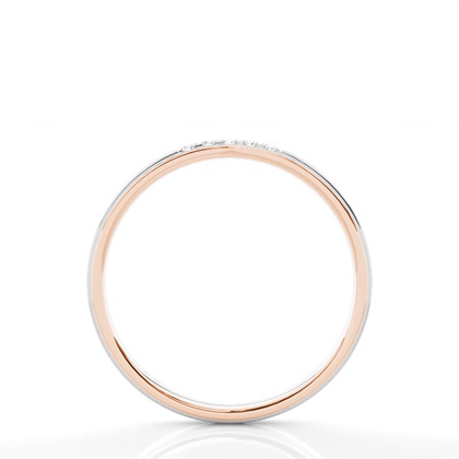 R / W Gold Men's Wedding Bands