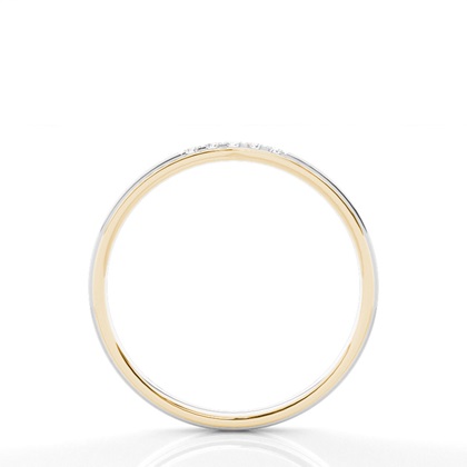 Two Tone Diamond Wedding Band