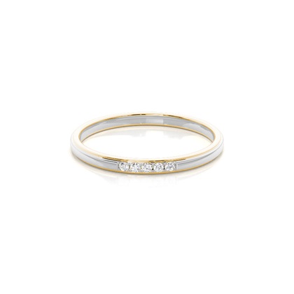 Keltainen kulta Diamond Hääsormukset