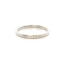 Two Tone Diamond Wedding Band