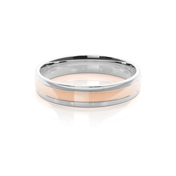 Two Tone Wedding Band