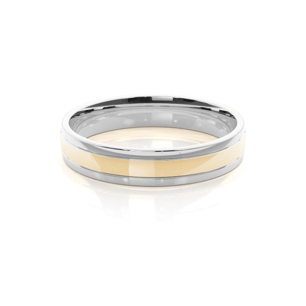 Two Tone Wedding Band