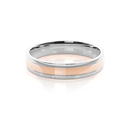 R / W Gold Men's Wedding Bands