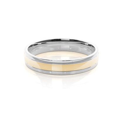 Two Tone Wedding Band