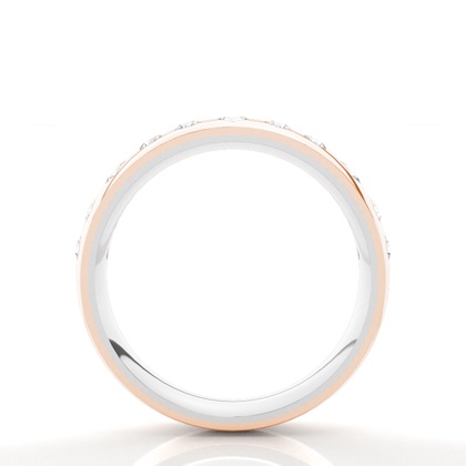 R / W Gold Men's Wedding Bands