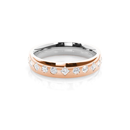 R / W Gold Men's Wedding Bands