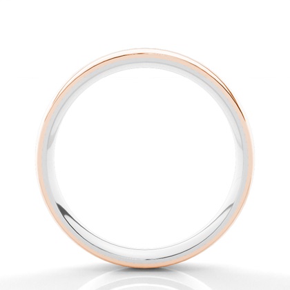 R / W Gold Men's Wedding Bands