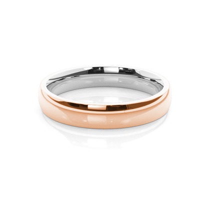 R / W Gold Men's Wedding Bands