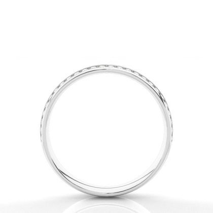Diamond Studded Half Eternity Band