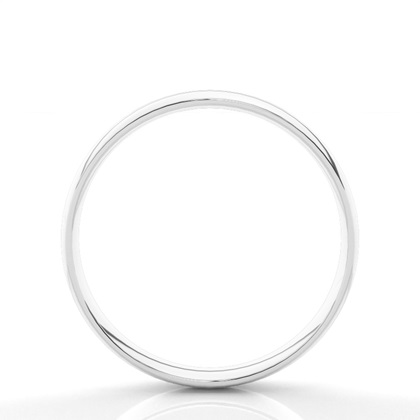 Low Dome Profile Plain Mens Wedding Band